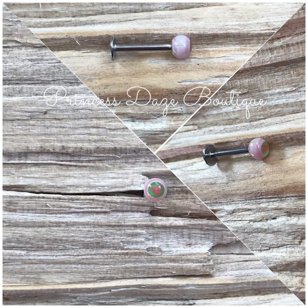 Strawberry Fruit Stud Earring Labret Monroe Tragus Piercing Jewelry